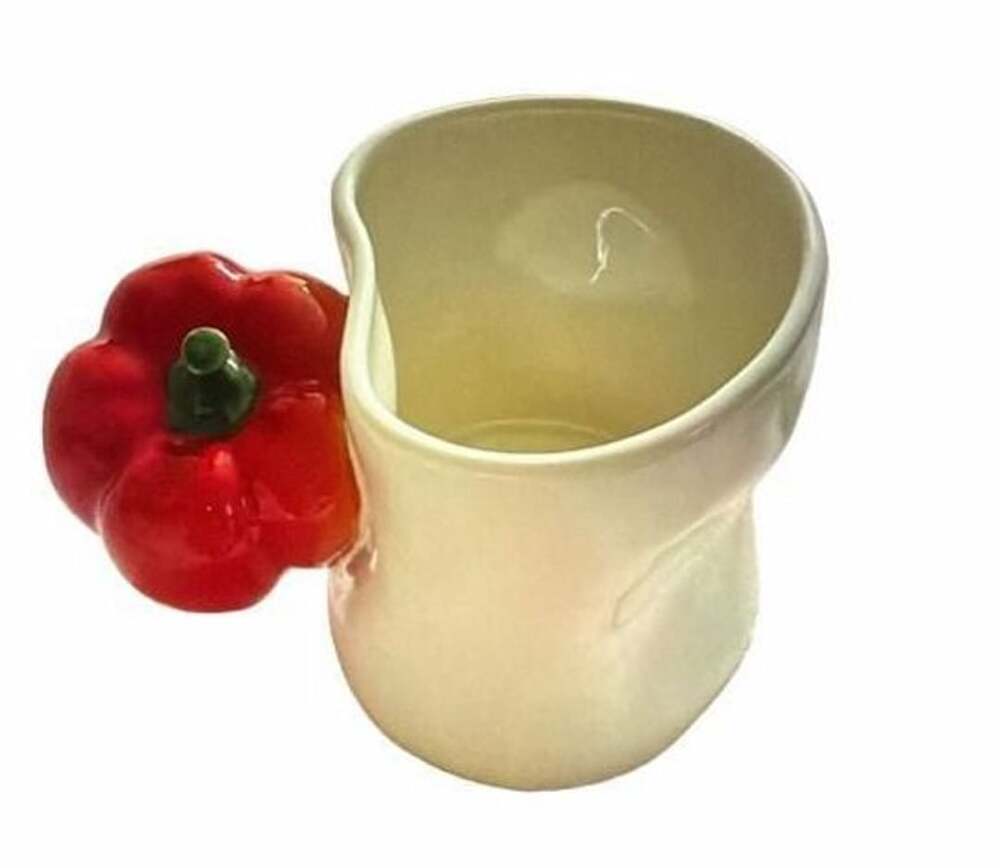 Ceramic Bell Pepper Kitchen Storage Container Canister Jar